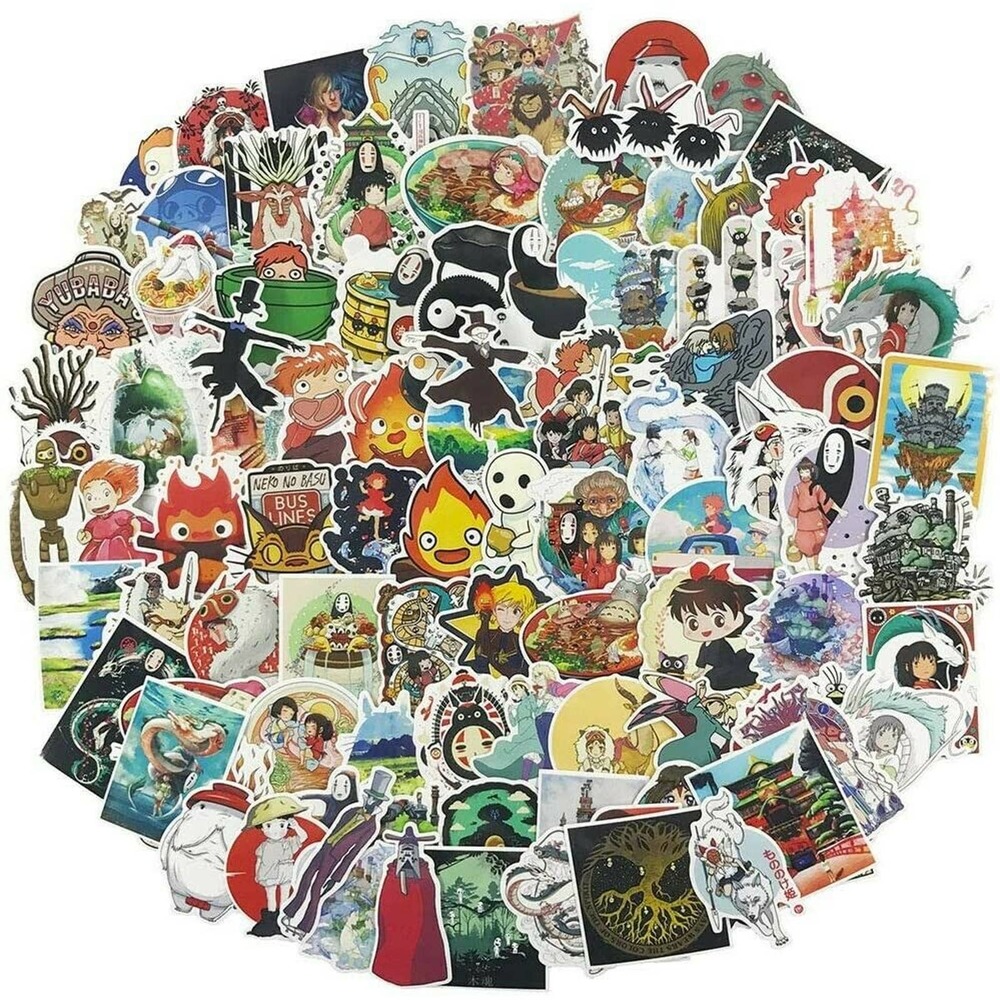 15pc Studio Ghibli Stickers Hayao Miyazaki Anime Cartoon Laptop Water Bottle